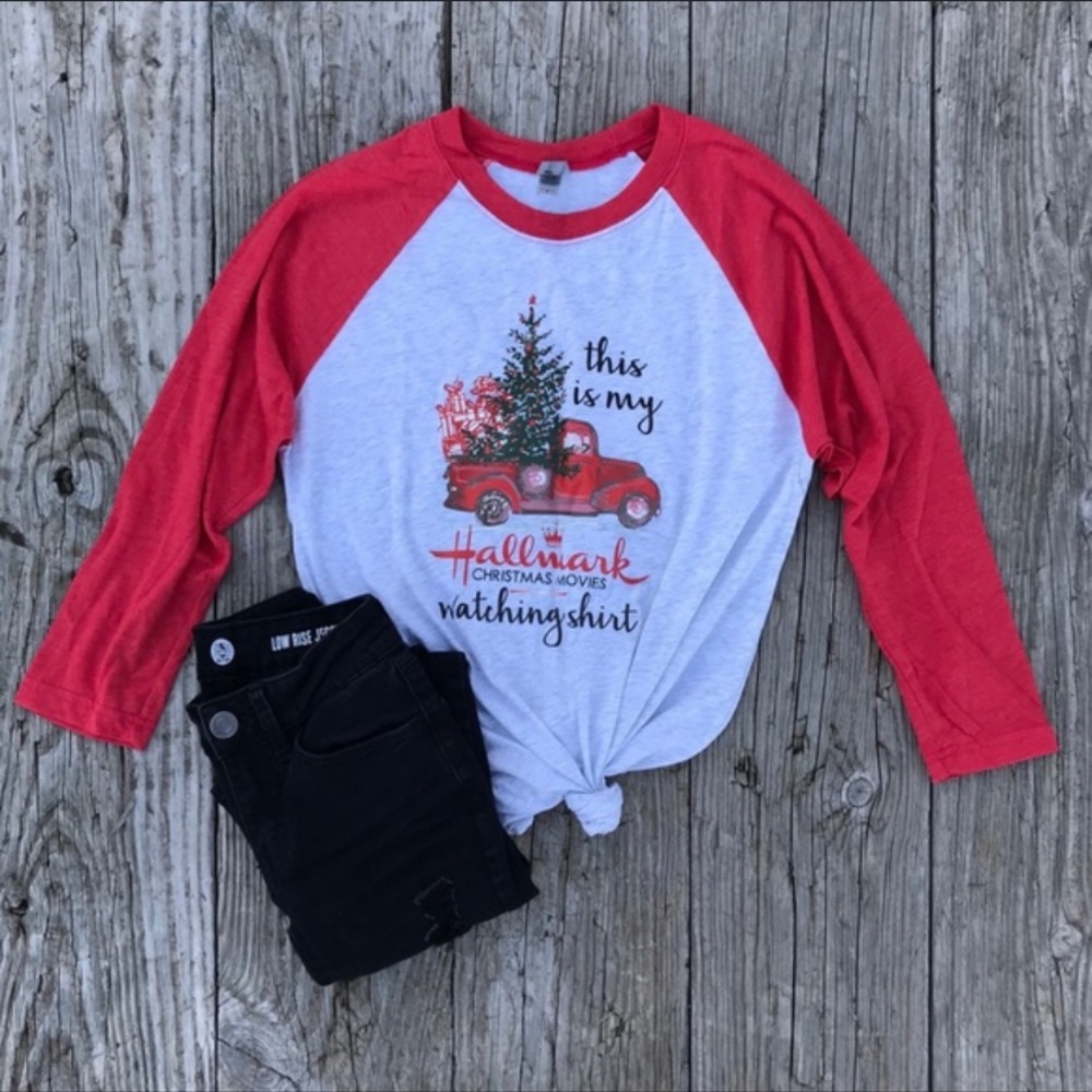 Christmas t-shirts “This is my Hallmark Christmas movies watching shirt” size XL